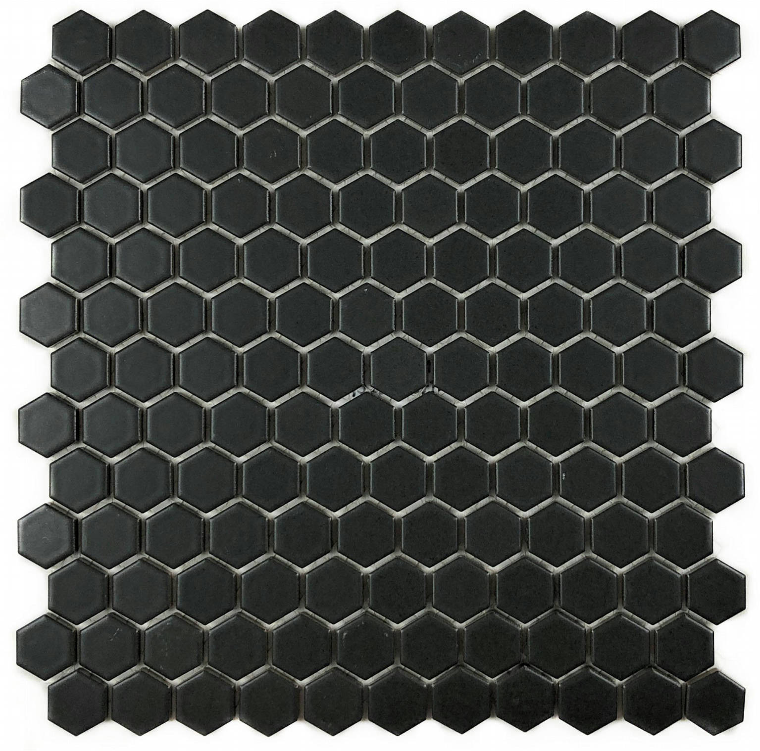 Hexagons 1” Mosaic Black Matte | Adex USA