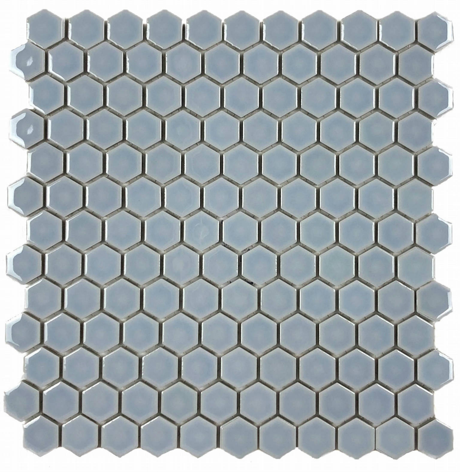 Hexagons 1” Mosaic Light Blue | Adex USA