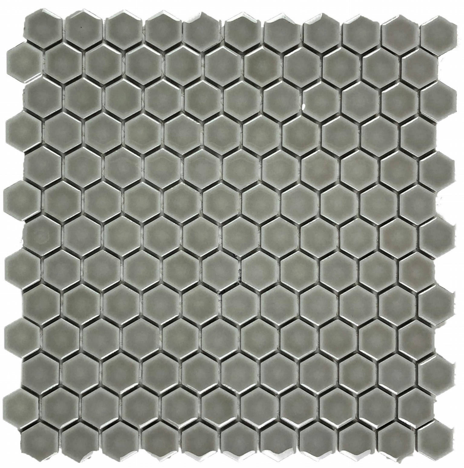 Hexagons 1” Mosaic Taupe | Adex USA