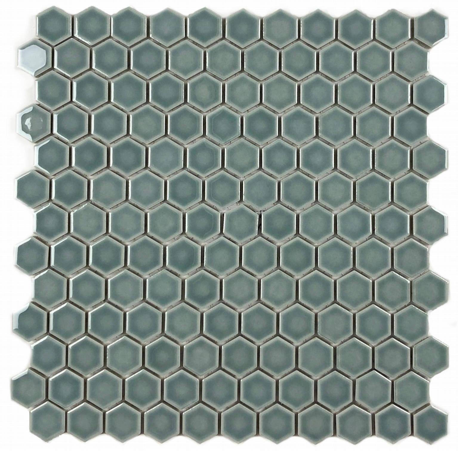 Hexagons 1” Mosaic Teal | Adex USA