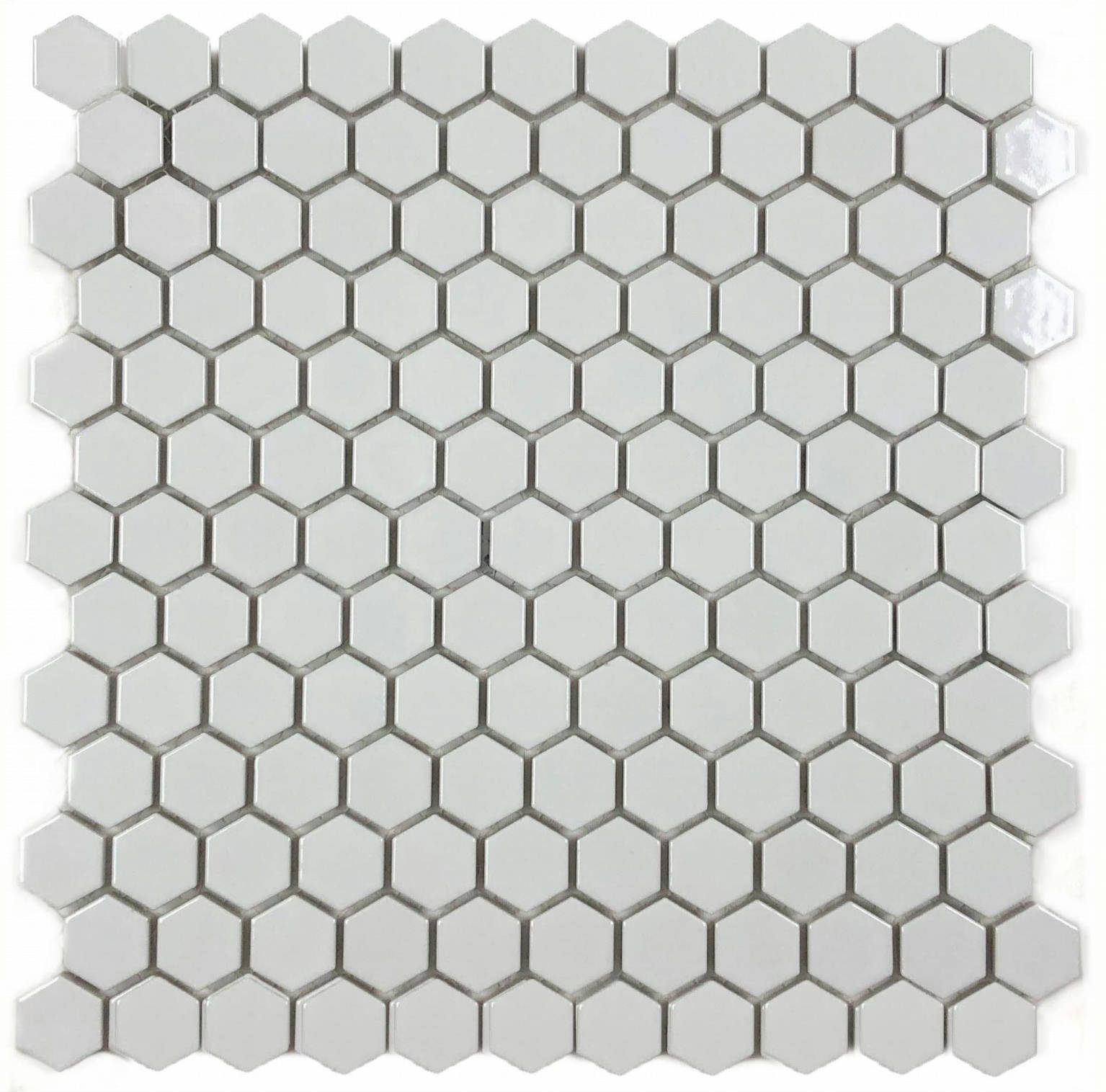 Hexagons 1” Mosaic White | Adex USA